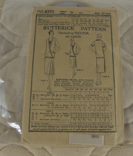 Butterick 1073 slip over - no., slip-over